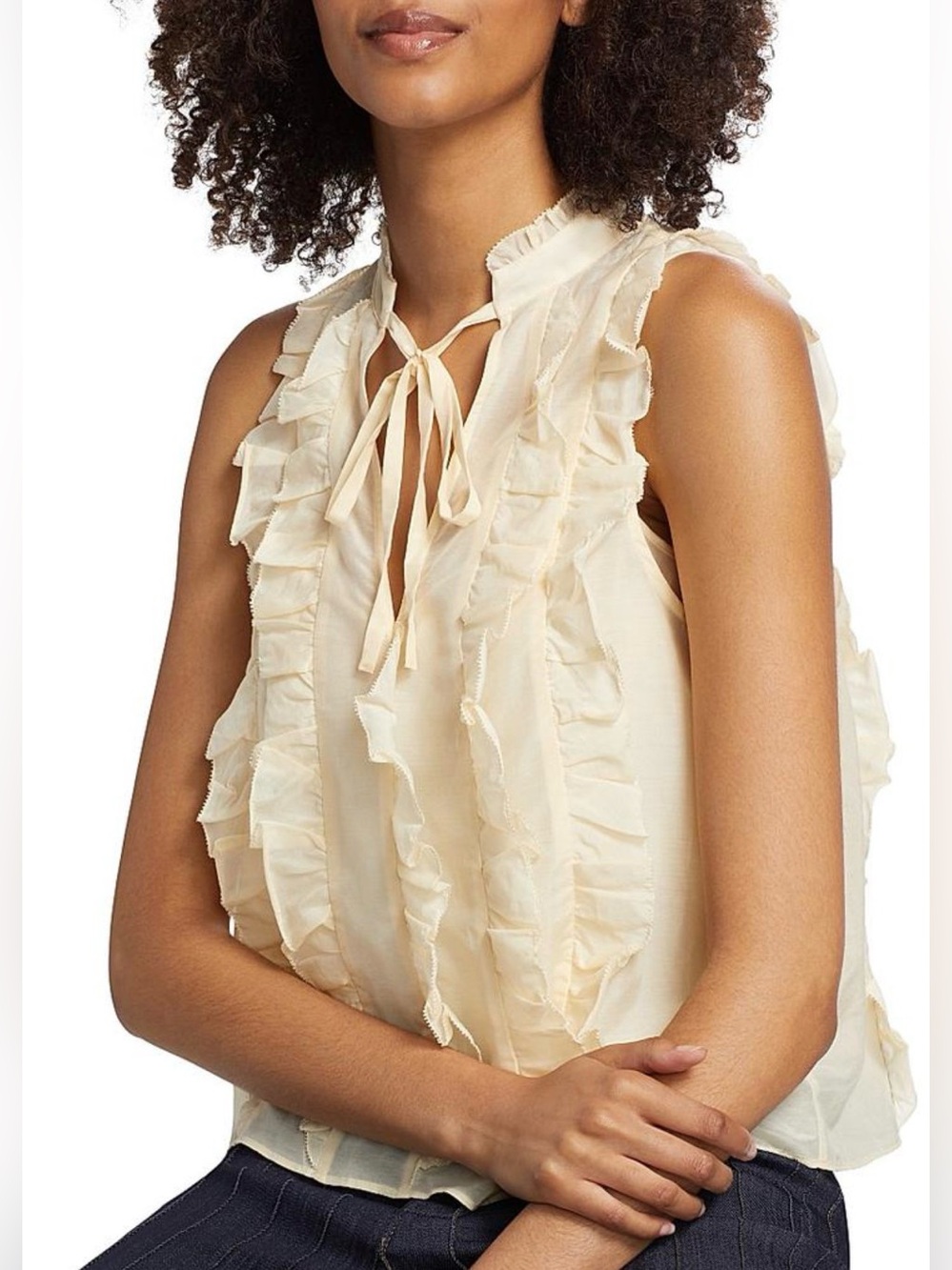 CINQ À SEPT NEW
Dallin Floral Sleeveless Cotton & Silk Top